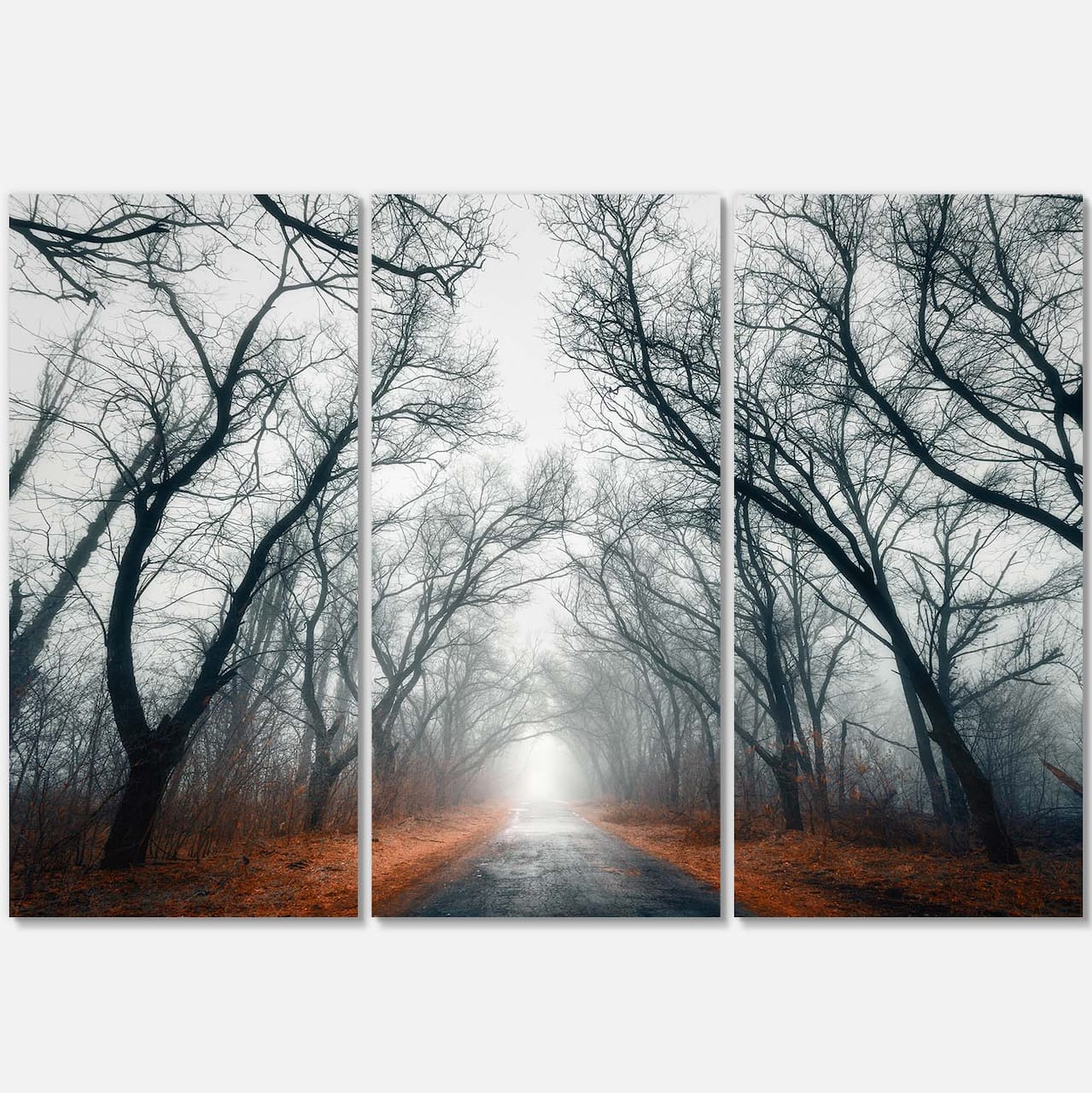Designart - Mystic Road in Forest - Landscape Photography Canvas Print